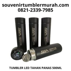 smart tumbler led hitam souvenir tumbler murah