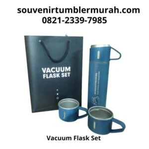 Vacuum flask set biru souvenir tumbler murah