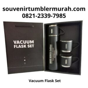 Souvenir Bank Vacuum flask set hitam souvenir tumbler murah
