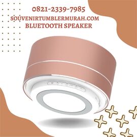 btspk 06 bluetooth speaker gold bisa di custom logo dari souvenir tumbler murah