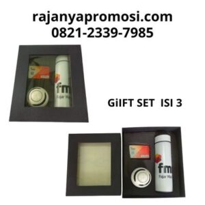 Merchandise Kantor Gift Set Isi 3 Tumbler 500 mili , E-Money Custom dan Bluetooth Speaker dari Rajanya Promosi