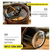 Mug Tumbler Kaca Untuk Souvenir Kantor Murah