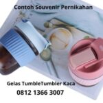 tumbler kaca custom untuk weeding gift
